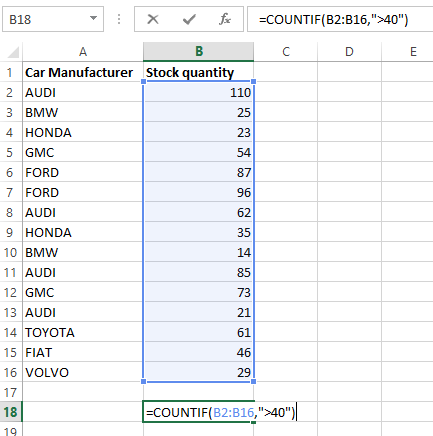 countif excel