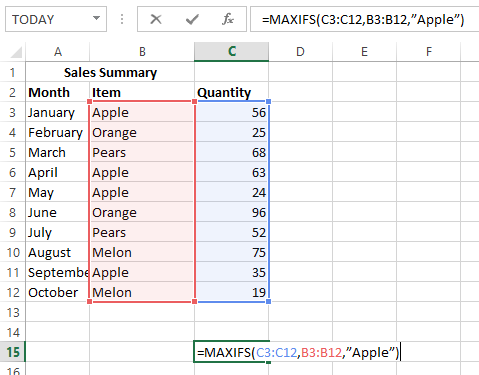 How to use MAXIFS function - Sheetzoom Learn Excel