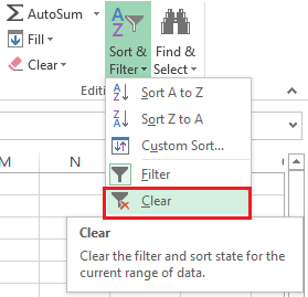 In excel how to undo Where is