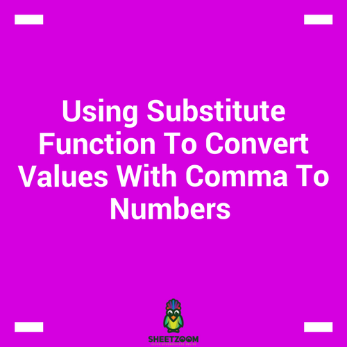 We encounter this problem of numbers behaving as text with commas when we import data from some other software in to excel sheet.  